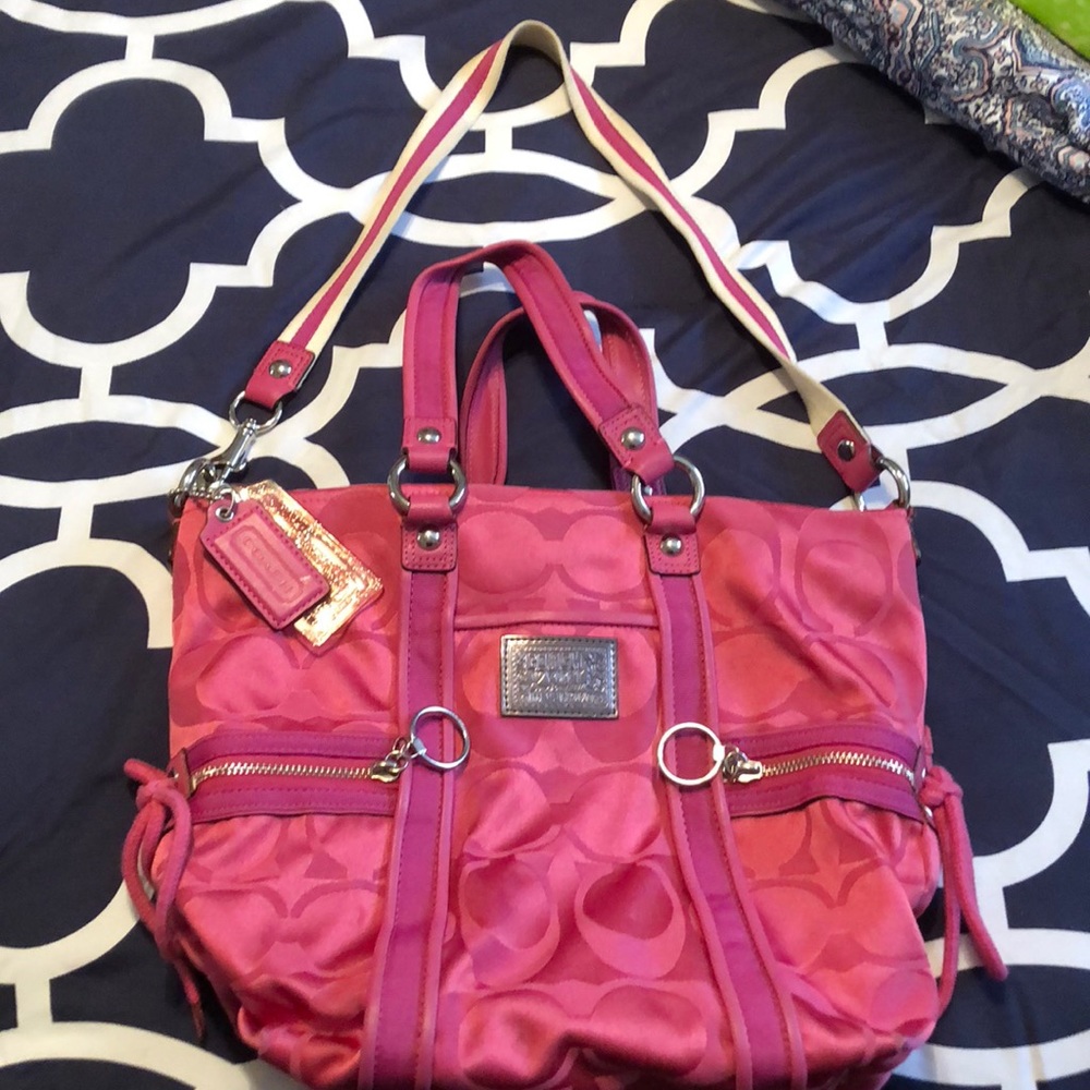 Pink coach purse